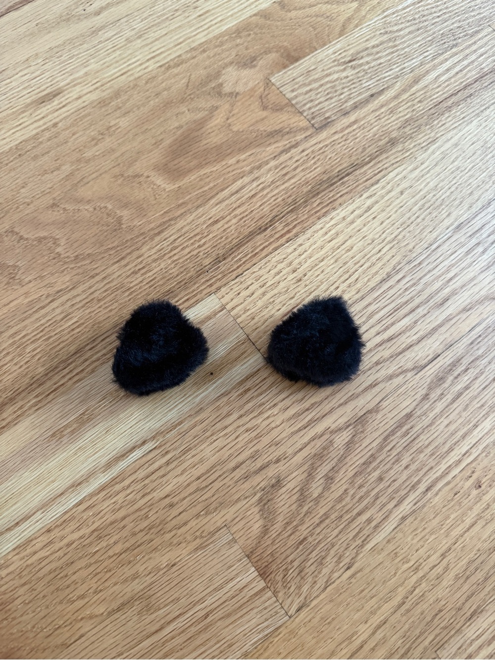 Hair clips cat ears faux fur triangle clips